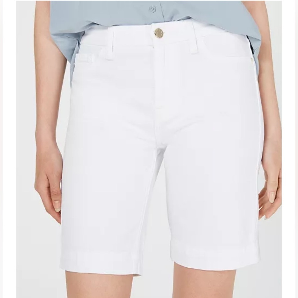 JEN 7 white stretch denim shorts with 5 pockets, size 12 - Picture 1 of 11